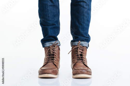 Closeup portrait of a male legs