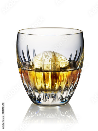 Spirit in tumbler with ice