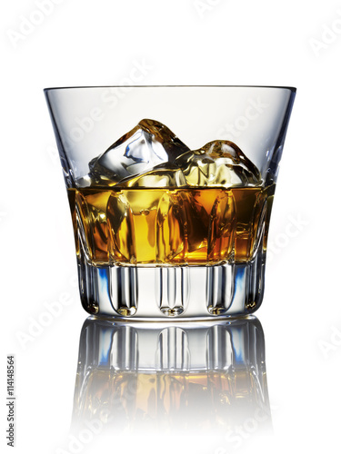 Spirit in tumbler with ice