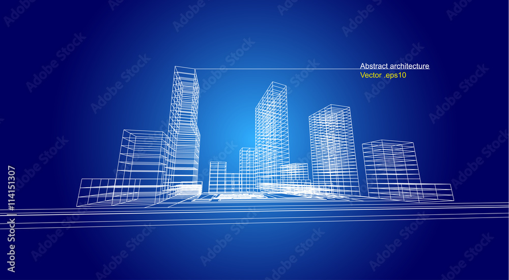 city view, architecture abstract