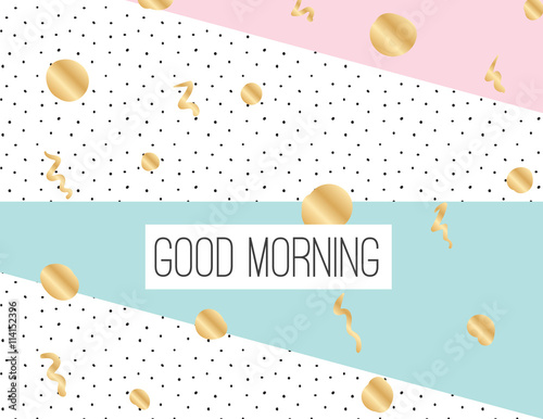 Good morning inscription on abstract background