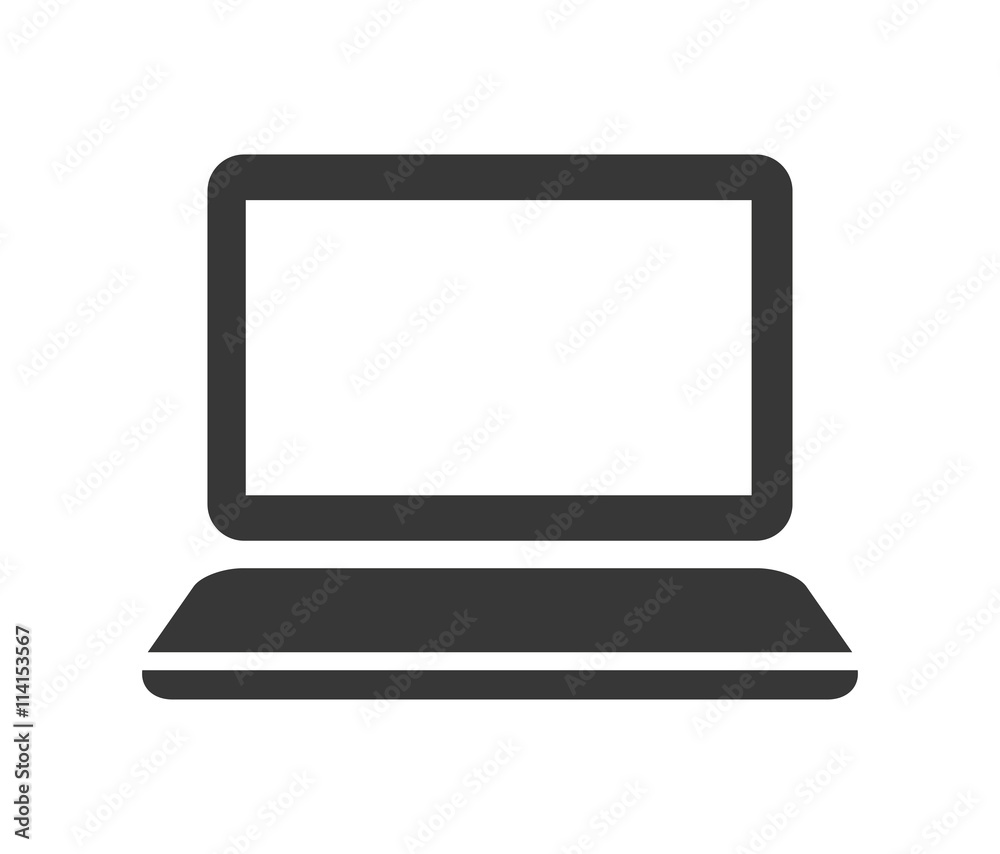 Gadget and technology concept represented by laptop icon over flat and isolated background Gadget and technology concept represented by laptop icon over flat and isolated background
