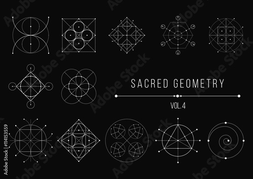 Sacred Geometry Bundle. Vector Illustration