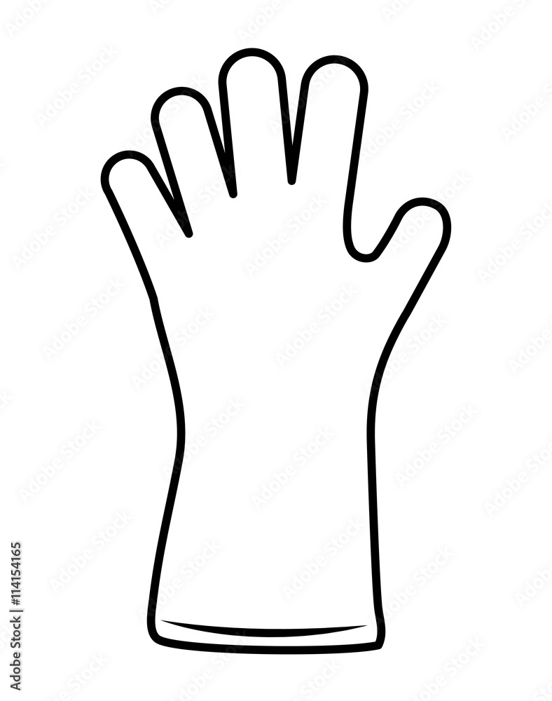 Obraz premium Glove icon. Gardening design. Vector graphic 
