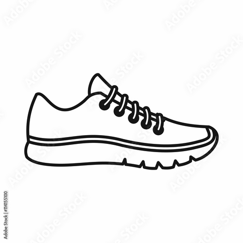 Sneakers icon, outline style