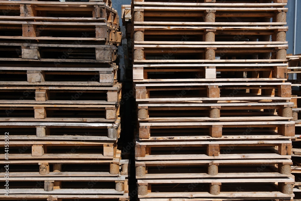 Stack of wooden pallets Stack of wooden pallets