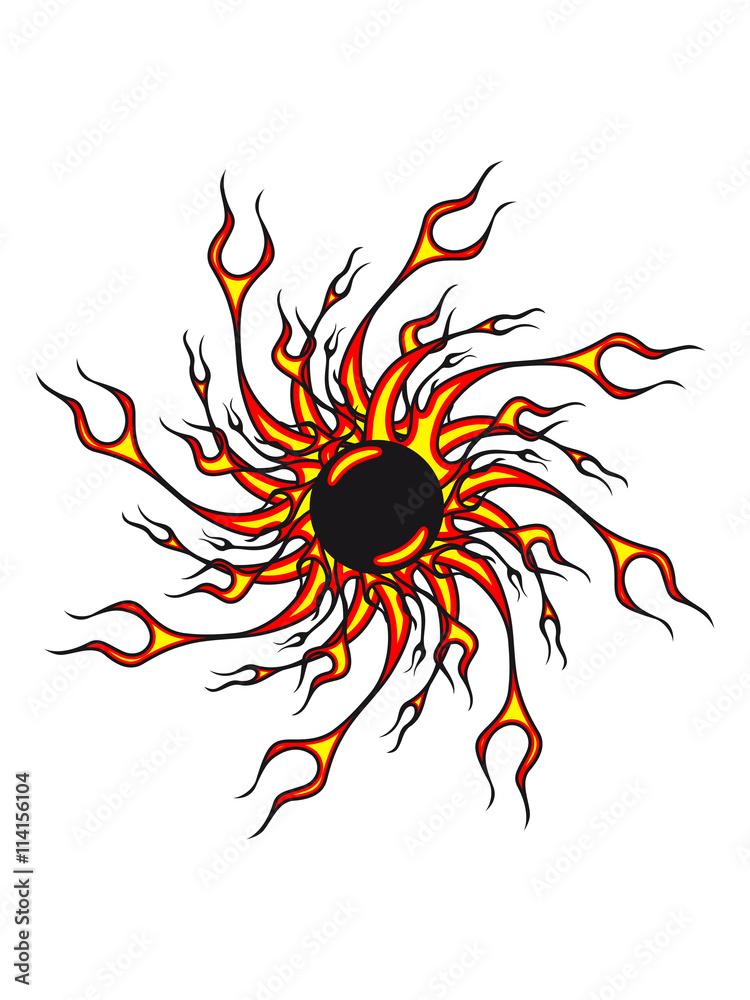 Naklejka premium Fire flames design