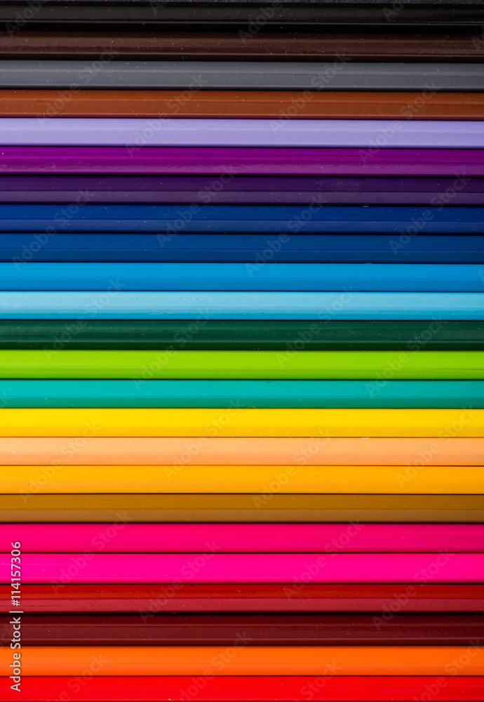 rainbow pencils lined up rainbow pencils lined up