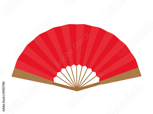 females fan  icon. Japan culture. Vector graphic
