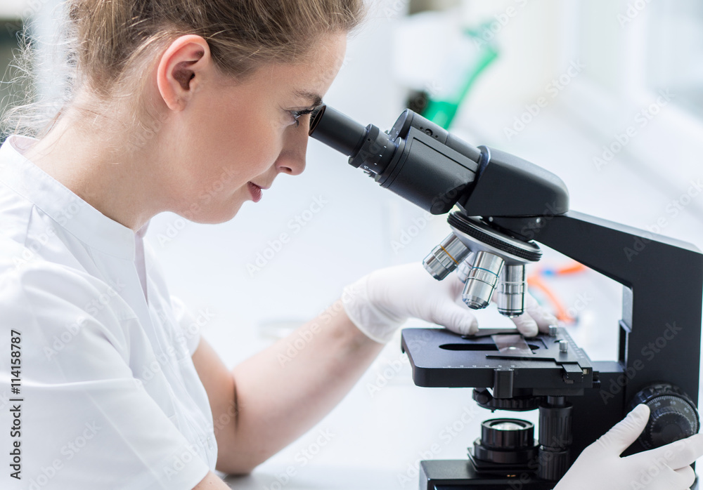 Microscope is her work tool Microscope is her work tool