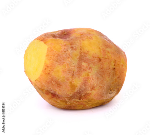 boiled sweet potato isolated on white background