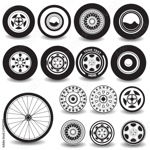 tires black icons