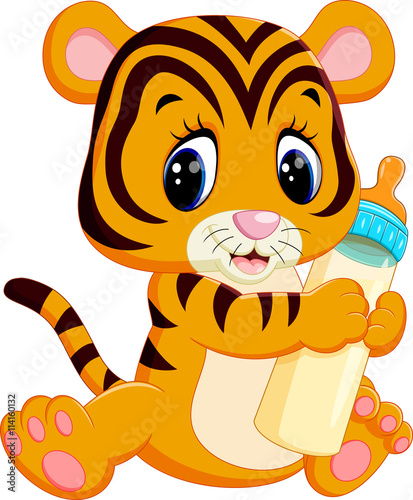 Fototapeta Naklejka Na Ścianę i Meble -  cute baby tiger