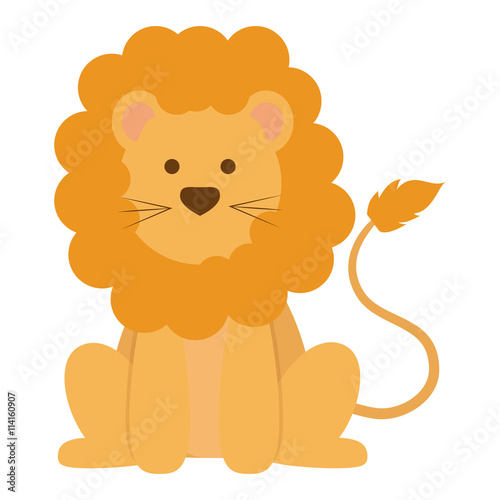 Fototapeta Naklejka Na Ścianę i Meble -  lion icon. Animal design. Vector graphic