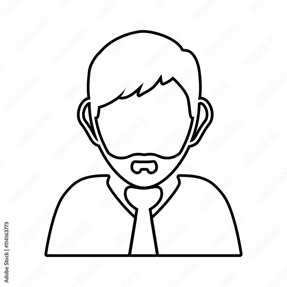 Male avatar icon. man design. Vector graphic