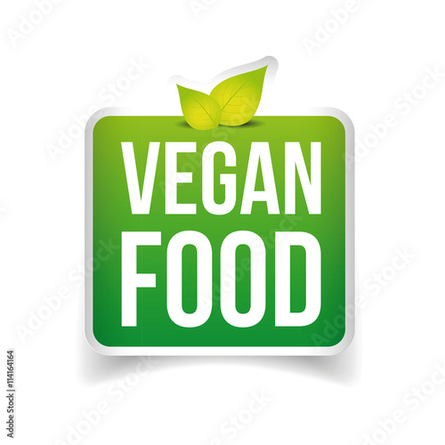 Vegan Food label vector