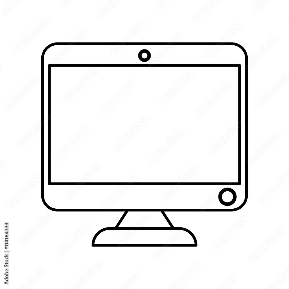 Computer icon. Technology design. vector graphic Computer icon. Technology design. vector graphic