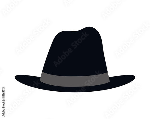 Hat icon. male cloth design. vector graphic
