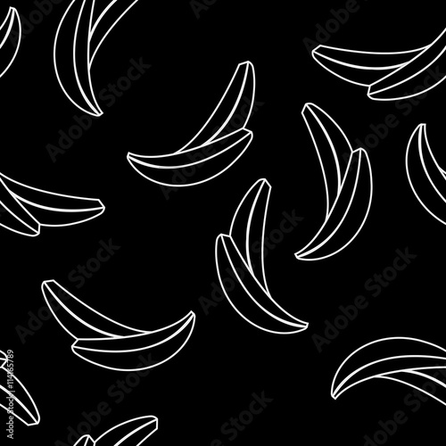 Fototapeta Naklejka Na Ścianę i Meble -  Geometric simple monochrome minimalistic vector pattern, bananas