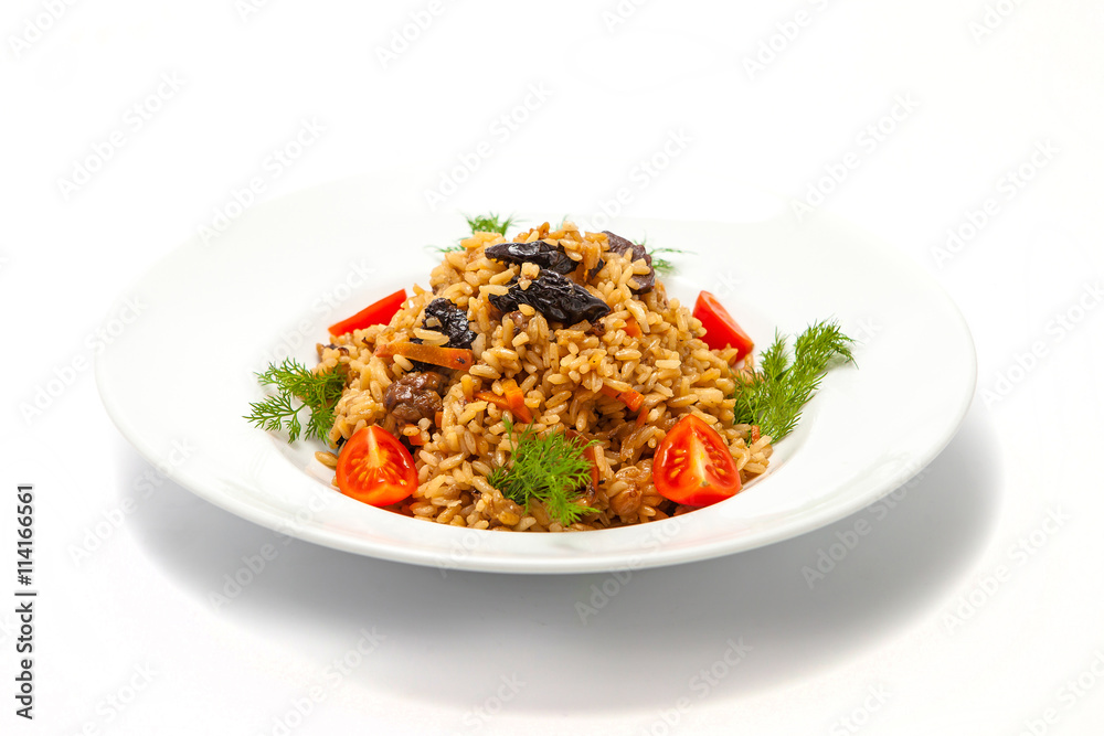 pilaf with dried plums and tomatoes pilaf with dried plums and tomatoes