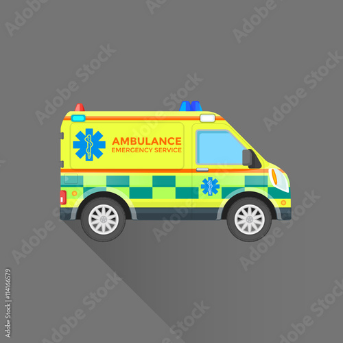 ambulance emergency service car illustration.