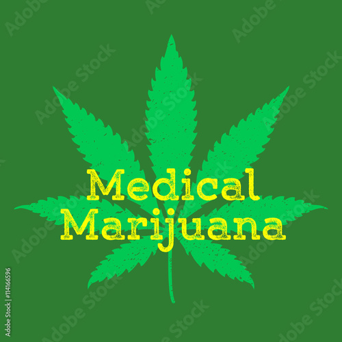 medical cannabis marijuana abstract sign .