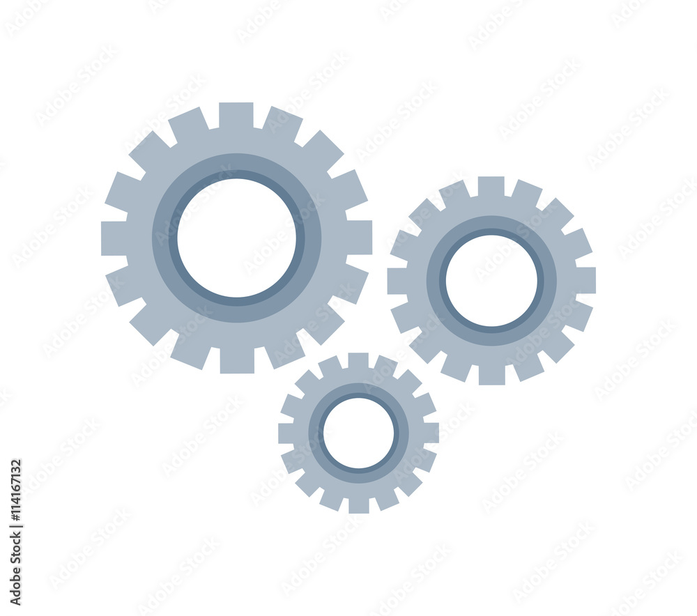 Gear icon. Machine part design. vector graphic