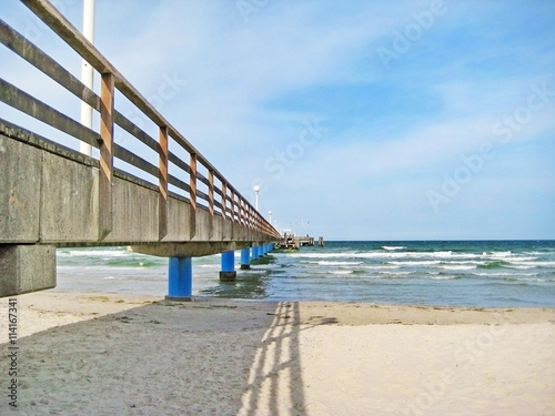 Pier of Scharbeutz  baltic sea  germany