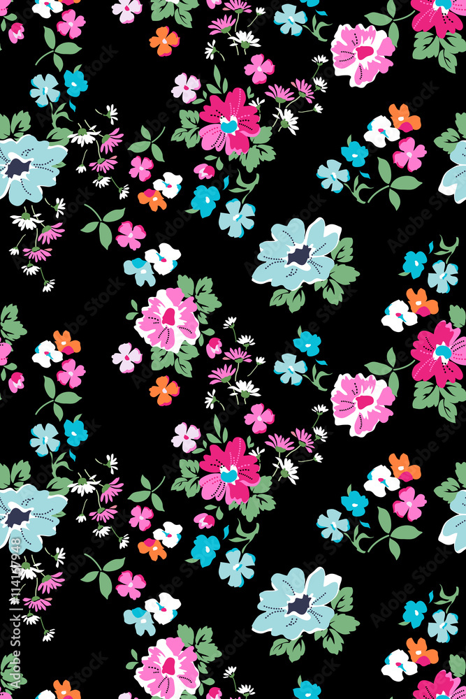 Sweet Ditsy floral print - seamless background
