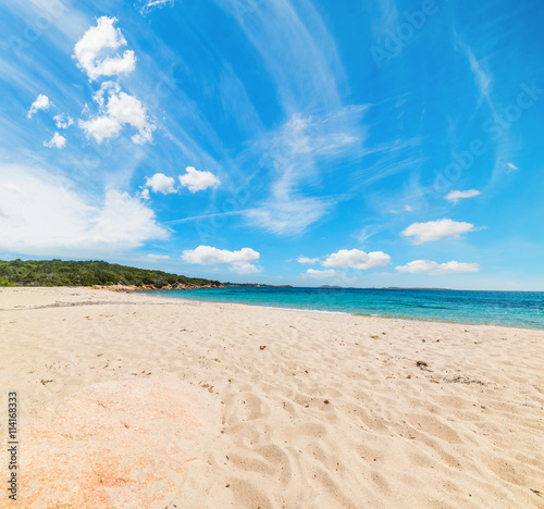 Liscia Ruja beach on a sunny day