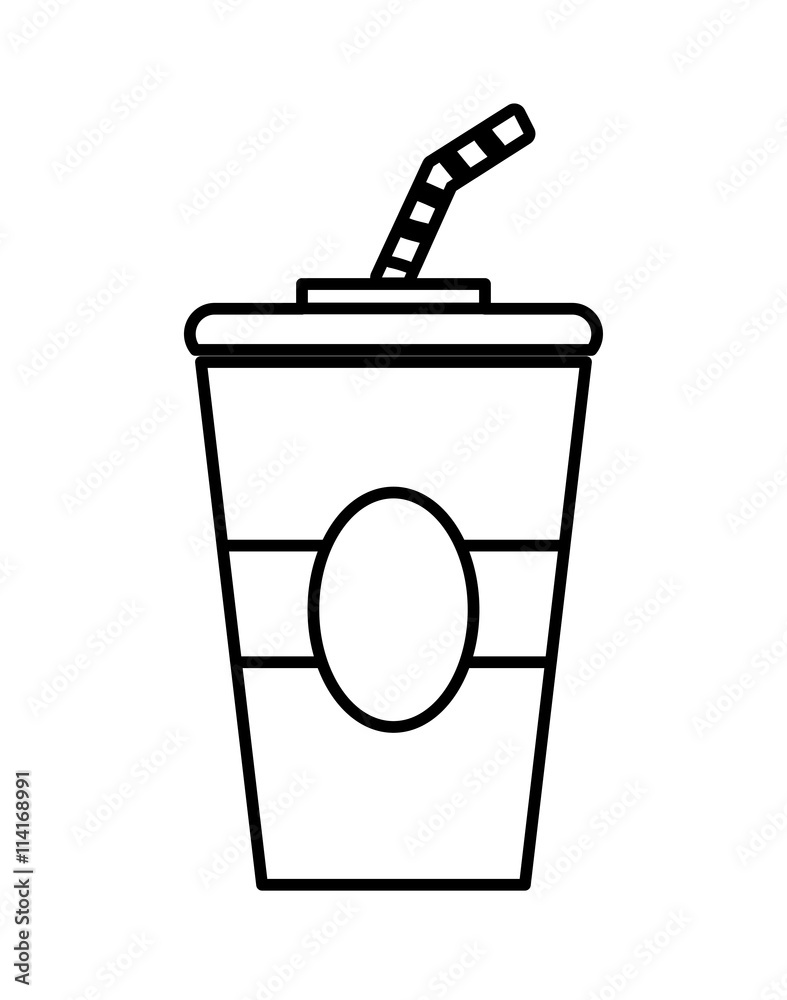 coke icon. Fast food design. vector graphic coke icon. Fast food design. vector graphic