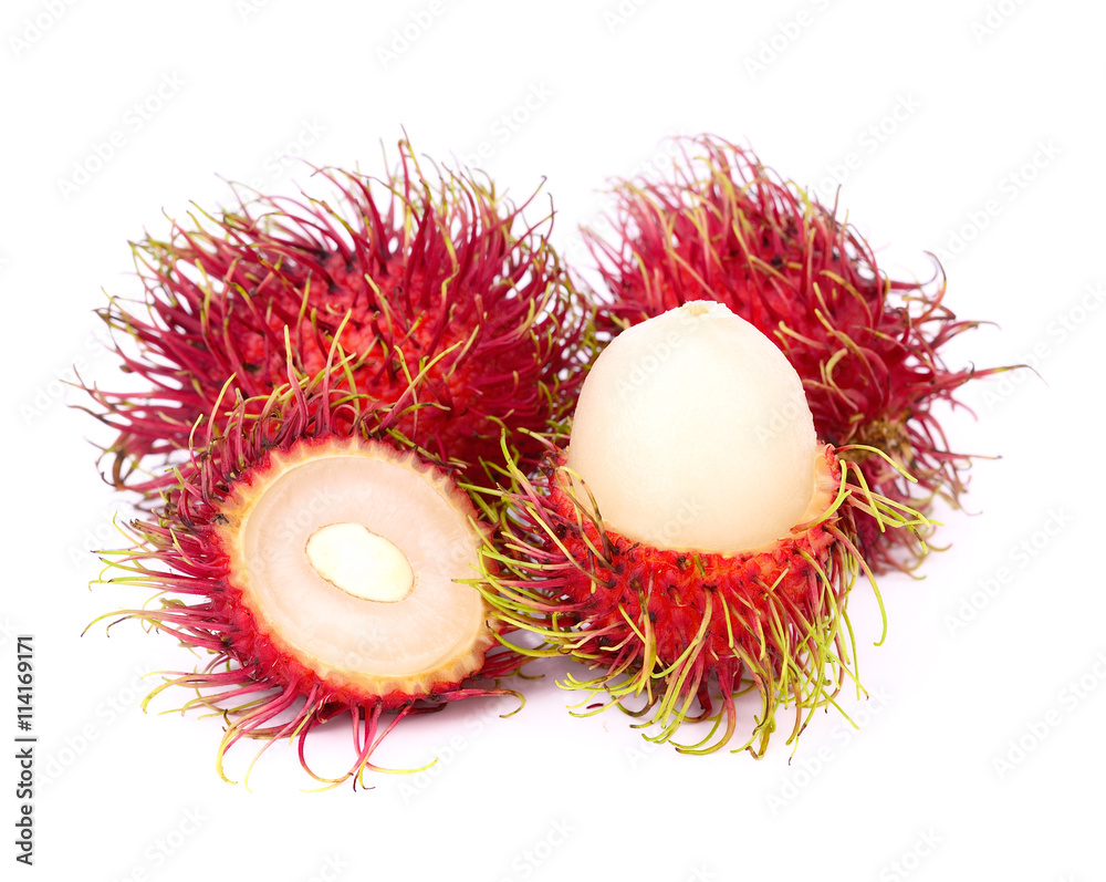 rambutan sweet delicious fruit isolated on white background rambutan sweet delicious fruit isolated on white background