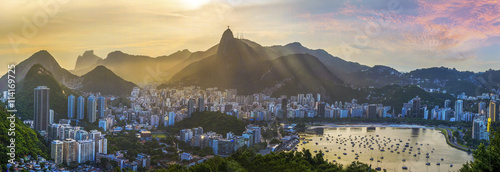 Wallpaper Mural Panoramic view of Rio De Janeiro, Brazil landscape