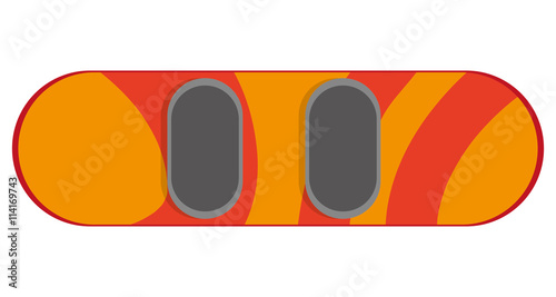 orange snowboard icon