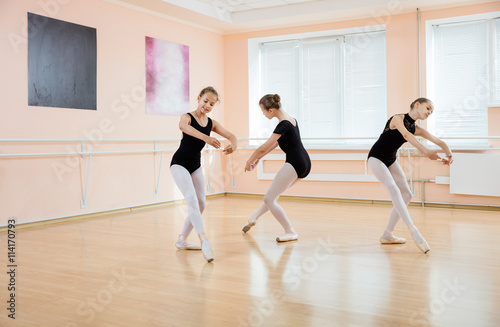 Young dancers at ballet class 