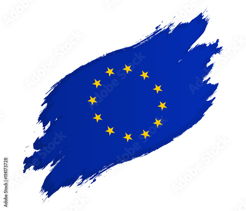 Flag of European Union grunge