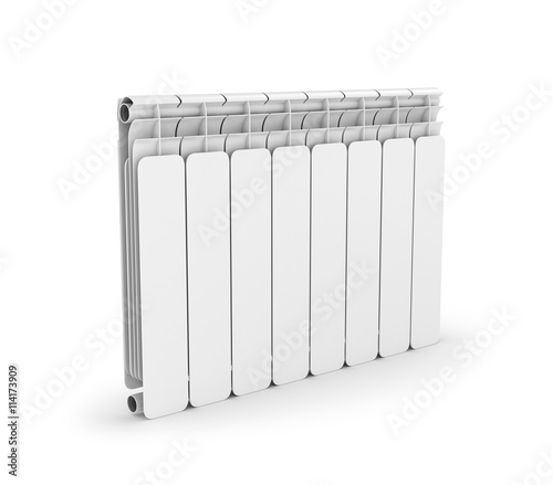 White radiator isolated on white