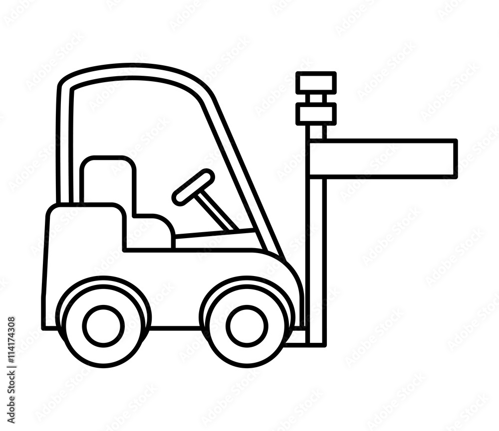 Forklift icon. delivery design. vector graphic