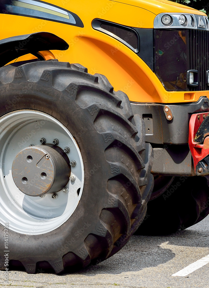 view of the front of tractor at an exhibition view of the front of tractor at an exhibition