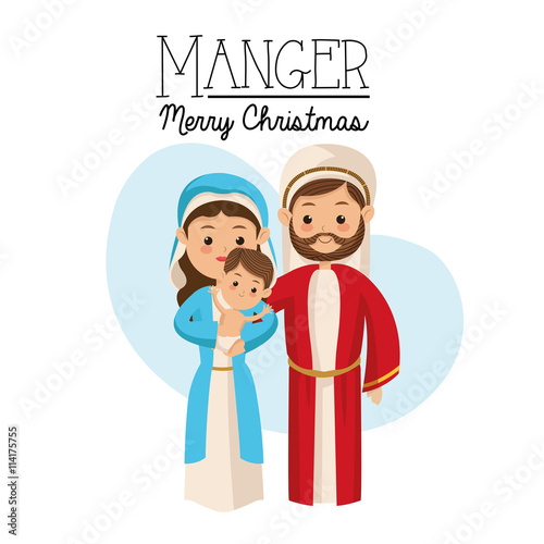 Manger icon. Merry Christmas design. Vector graphic