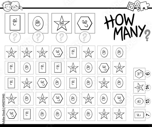 counting activity coloring book