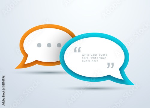 Speech Bubbles Overlapping With 3d Shadows Design A