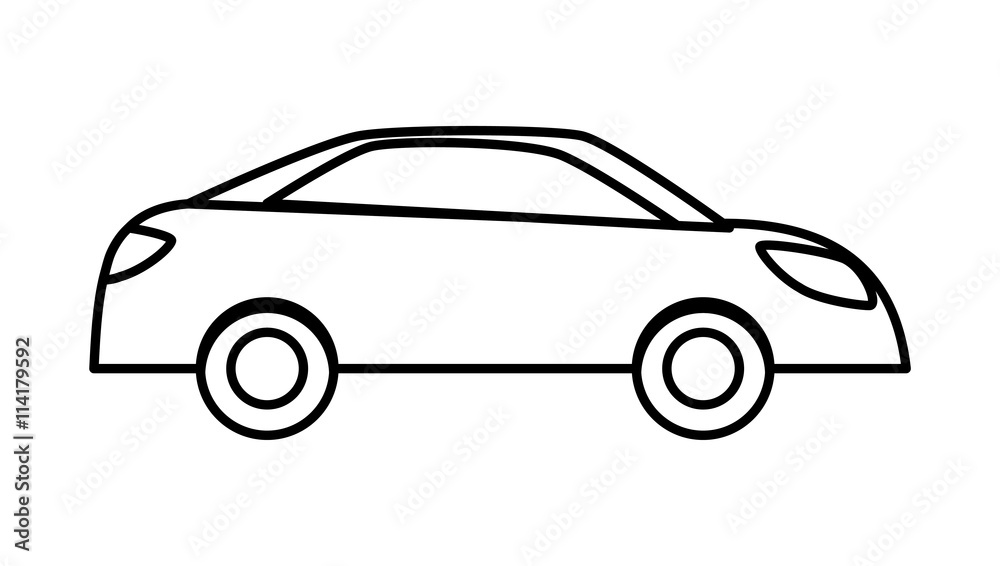 car icon. Transportation design. vector graphic