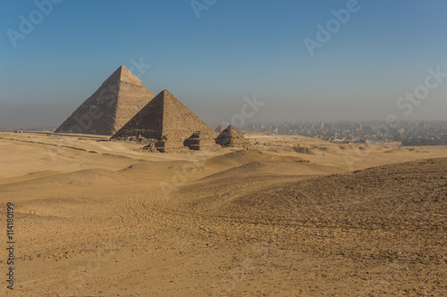 Egypt. Cairo - Giza. General view of pyramids