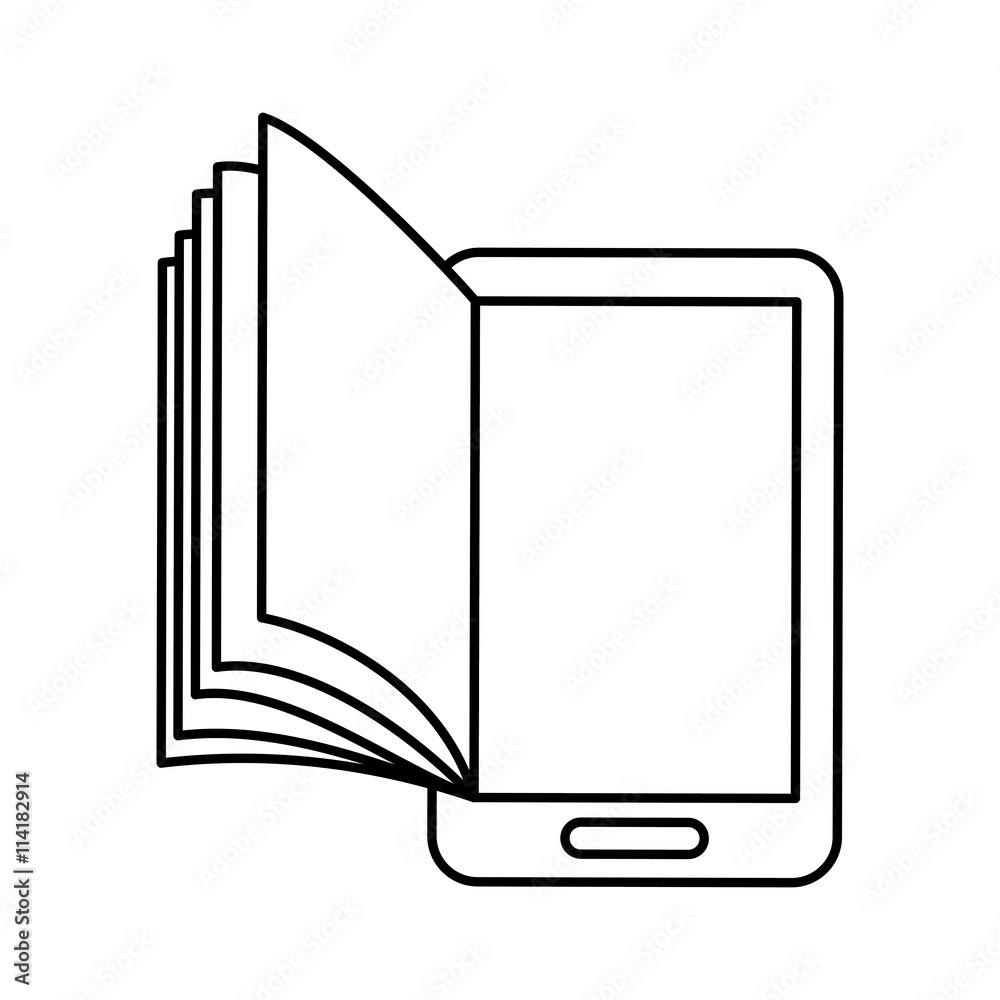 EBook design. smartphone icon. Vector graphic EBook design. smartphone icon. Vector graphic
