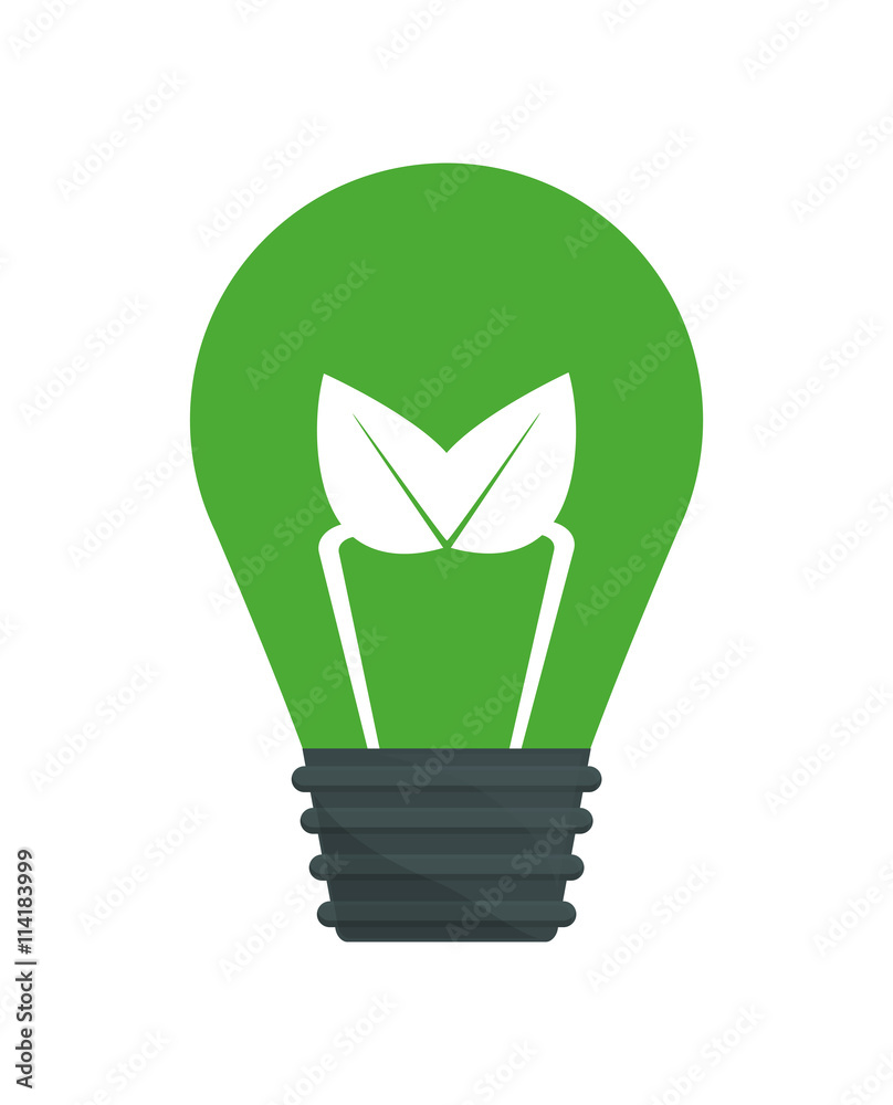 light bulb icon. Think green concept. Vector graphic light bulb icon. Think green concept. Vector graphic