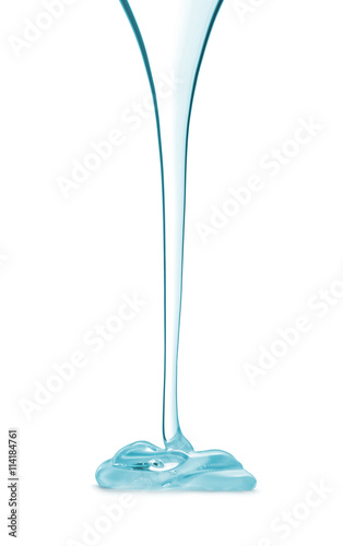 Transparent drip on a white background photo