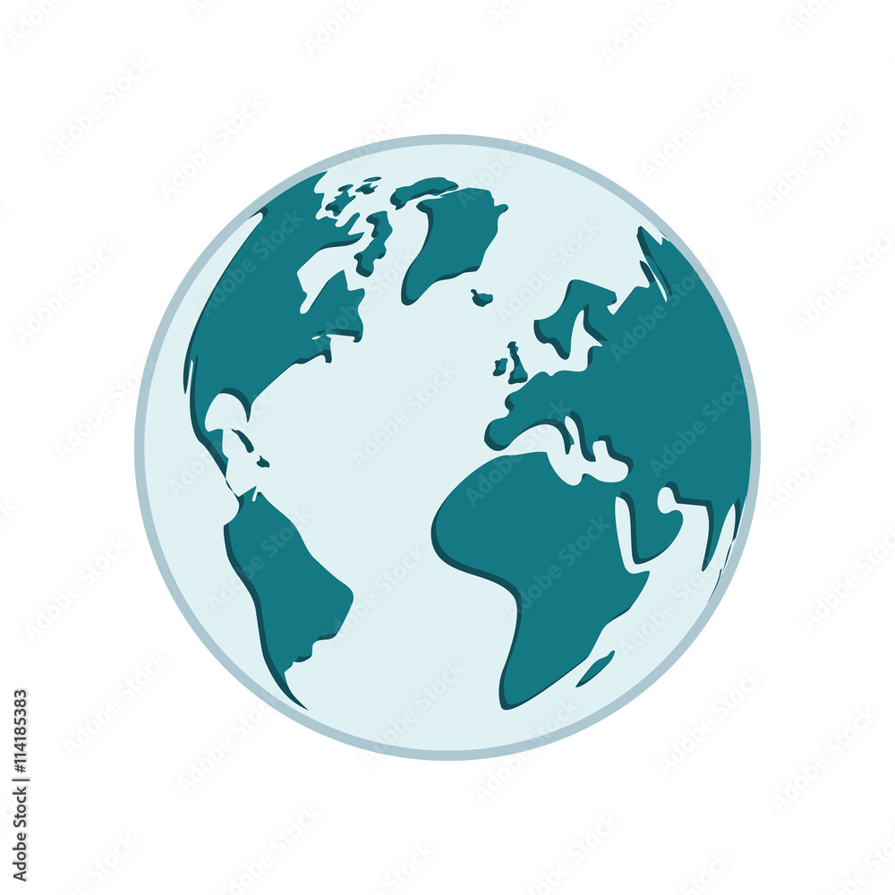 Earth con. planet concept. Vector graphic Earth con. planet concept. Vector graphic