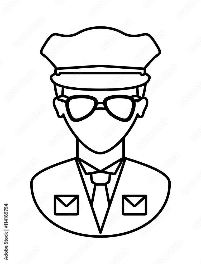 Policeman icon. Justice and law. vector graphic Policeman icon. Justice and law. vector graphic