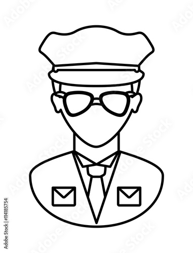 Policeman icon. Justice and law. vector graphic